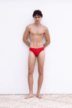 SANTA FLAME BRIEFS – Brief de Baño Hombre SOLAZ SWIM | Diseño Colombiano
